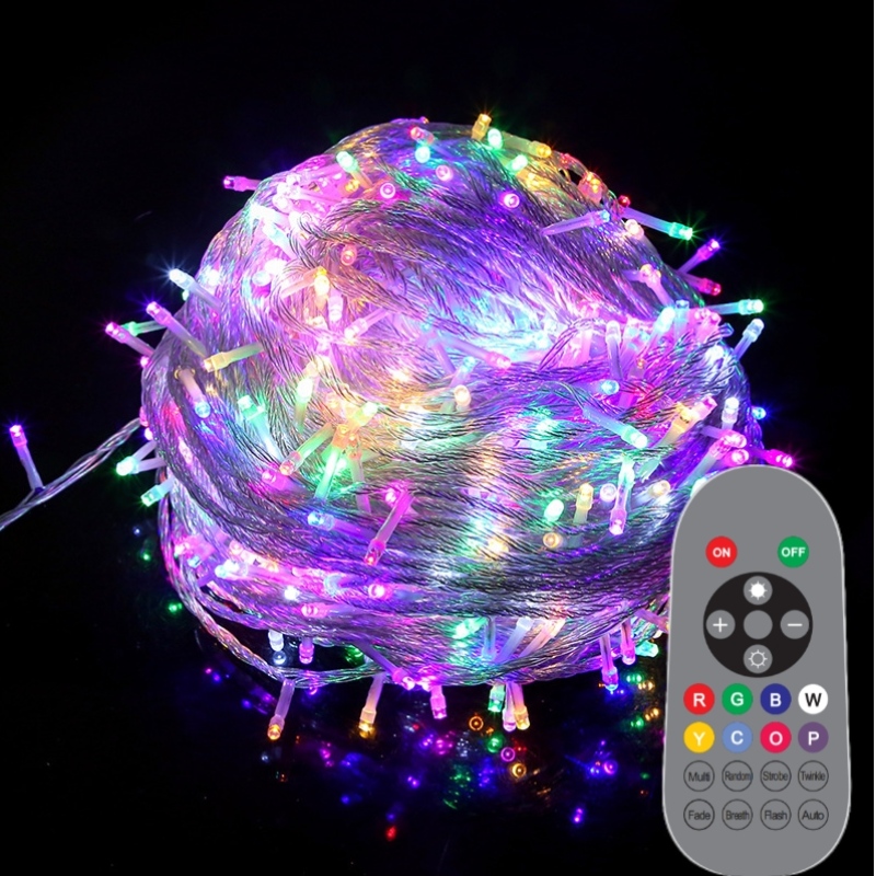 Kỳnghỉngoài trời Đèn chiếu sáng Giáng sinh Đồ trang trí tiệc cưới LED RGB Fairy String Light