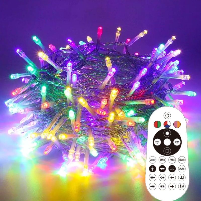 Kỳnghỉngoài trời thắp sáng tiệc cưới LED MAGIC Màu sắc Magic String Chuỗi trang trí Giáng sinh